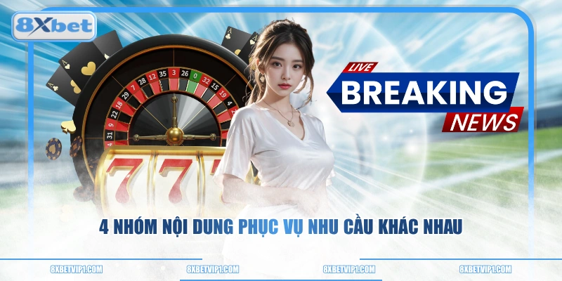 4 nhóm nội dung phục vụ nhu cầu khác nhau