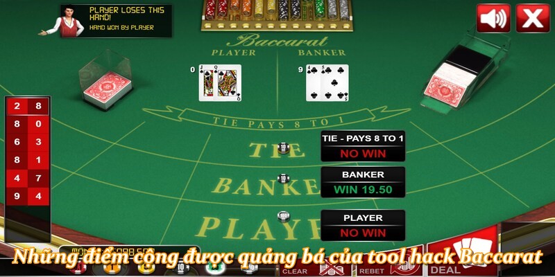 Những điểm cộng được quảng bá của tool hack Baccarat